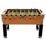 Cougar Scorpion Kick voetbaltafel opklapbaar in Eiken optiek Tafelvoetbal tafel incl. 2 ballen en scoreteller
