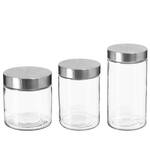 Set van 8x keuken voorraadbussen/potten glas 0.6-1.0-1.3 Liter inhoud - Voorraadpot