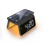 Digitale Wekker met Draadloze Oplader - Alarmklok met Wake up light - Qi-technologie (HCG019QI-B)