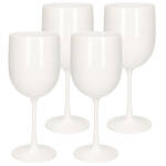 6x stuks onbreekbaar wijnglas wit kunststof 48 cl/480 ml - Wijnglazen