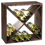 Metalen wijnflessen rek/wijnrek voor 3 flessen 31 x 11 x 61 cm - Wijnrekken