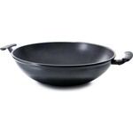 Ken Hom wokpan met greep 27 cm staal zwart/zilver