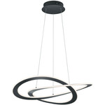 LED Hanglamp - Trion Tular - 22W - Warm Wit 3000K - Dimbaar - Rechthoek - Mat Zwart - Aluminium