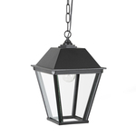 Masterlight 5-lichts hanglamp - zwart - Porto met Nicolette clear glazen 2711-05-05-130-5-12
