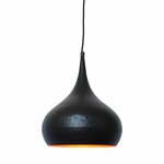Masterlight 5-lichts vide hanglamp - zwart - Porto met Blossom smoke glazen 2712-05-05-50-5-7