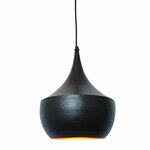 Masterlight 3-lichts vide hanglamp - zwart - Porto met Jagger green glazen 2712-05-05-35-3-10