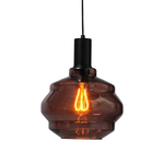 Masterlight 3-lichts hanglamp - zwart - Porto met Jagger smoke glazen 2711-05-05-100-3-11