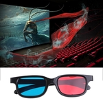 10st 3D bril universele zwarte frame rood blauw cyaan anaglyph 3D bril 0.2 mm voor film Game DVD