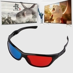 2 stuks universele 3D kunststof bril zwart frame 3D Visoin glas voor dimensionale anaglyph film spel DVD video