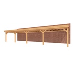 Aanbouwveranda OBLIQUE Schuin dak - 400 x 400 cm
