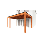 Douglas terrasoverkapping | Polycarbonaat | Helder | Geschaafd | 300 x 400 cm