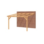 Aanbouwveranda SUBLIME Plat dak - 1250 x 300 cm