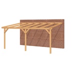 Aanbouwveranda SUBLIME Plat dak - 1400 x 350 cm