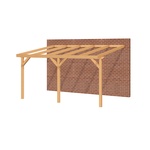 Aanbouwveranda SUBLIME Plat dak - 1200 x 350 cm
