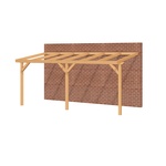 Aanbouwveranda SUBLIME Plat dak - 1300 x 350 cm