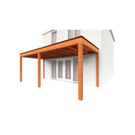 Aanbouwveranda Ancona 375x330 cm - plat dak