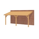 Aanbouwveranda OBLIQUE Schuin dak - 600 x 400 cm - Dakbeplanking