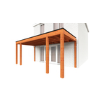Aanbouwveranda OBLIQUE Schuin dak - 300 x 300 cm - Dakbeplanking