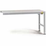 Manuflex AU6075.9006 Werk aanschuiftafel universele standaard met multiplex plaat, bxdxh = 1500 x 1200 x 760-870 mm Aluminium-zilver