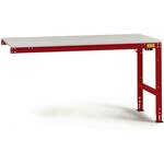 Manuflex AU6094.3003 Werk aanschuiftafel universele standaard met staalbeslag schijf, bxdxh = 1750 x 1000 x 760-870 mm Robijn-rood