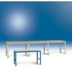 Manuflex LU6088.5012 ESD ESD-werktafel universele standaard aanschuiftafel met melamine schijf, bxdxh = 1750 x 800 x 763-873 mm Lichtblauw (RAL 5012)