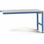 Manuflex LU6036.7016 ESD ESD-werktafel universele standaard aanschuiftafel met kunststof plaat, bxdxh = 1250 x 800 x 766-876 mm Antraciet