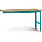 Manuflex AU6124.7016 Werk aanschuiftafel universele standaard met staalbeslag schijf, bxdxh = 2000 x 1000 x 760-870 mm Antraciet