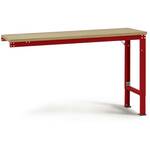 Manuflex LU6108.2001 ESD ESD-werktafel universele standaard aanschuiftafel met melamine schijf, bxdxh = 1750 x 1200 x 763-873 mm Rood-oranje (RAL 2001)