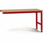 Manuflex AU6121.5021 Werk aanschuiftafel universele standaard met melamine schijf, bxdxh = 2000 x 1000 x 760-870 mm Waterblauw