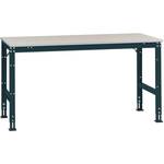 Manuflex AU6127.9006 Werk aanschuiftafel universele standaard met kunststof plaat, bxdxh = 2000 x 1000 x 760-870 mm Aluminium-zilver
