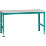 Manuflex AU6137.3003 Werk aanschuiftafel universele standaard met kunststof plaat, bxdxh = 2000 x 1200 x 760-870 mm Robijn-rood