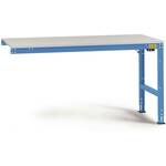 Manuflex LU6133.7016 ESD ESD-werktafel universele standaard aanschuiftafel met rubber schijf, bxdxh = 2000 x 1200 x 760-870 mm Antraciet