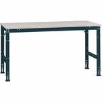 Manuflex AU8041.2001 Werk aanschuiftafel universele speciale met melamine schijf, bxdxh = 1500 x 600 x 722-1022 mm Rood-oranje (RAL 2001)