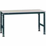 Manuflex AU6129.3003 Werk aanschuiftafel universele standaard met PVC decoplaat, bxdxh = 2000 x 1000 x 760-870 mm Robijn-rood