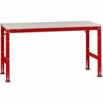 Manuflex AU8029.0001 Werk aanschuiftafel universele speciale met PVC decoplaat, bxdxh = 1250 x 600 x 722-1022 mm Grijs, Groen