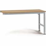 Manuflex LU6003.7016 ESD ESD-werktafel universele standaard aanschuiftafel met rubber schijf, bxdxh = 1000 x 600 x 760-870 mm Antraciet