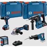 Bosch Blauw GWS18V-10SC 18V Haakse Slijper 1x ProCORE18V 8,0Ah, 1x Accu 6,0Ah in L-Boxx