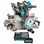 Makita DLS111PT2U 2x18 V Radiaal afkortzaag 260 mm 5,0 Ah accu (2 st), duo snellader - DLS111PT2U