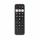 Nedis Universele Afstandsbediening | Voorgeprogrammeerd | 2 Apparaten | Disney + Button / Netflix Knop | Infrarood | Zwart - TVRC23SNBK