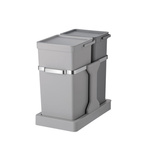 EKO afvalemmer 15+20l grijs deco duo inbouw