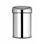 Brabantia touch bin wandafvalemmer 3 liter brilliant steel