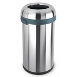Simplehuman Afvalemmer Bullet Open 60 liter (zilver)