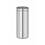 Simplehuman Afvalemmer Rond Glans met kunststof deksel 30 liter (Zilver)
