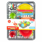 Afdruiprek/afwasrek 2-laags met lekbak grijs 43 x 24,5 cm van metaal - Afdruiprekken