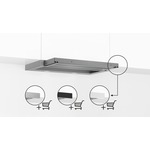 Siemens LI63LA526 Afzuigkap vlakscherm Grijs