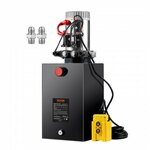 VEVOR Hydraulische pomp Hydraulische eenheid 12V Hydraulische eenheid 1600W Dubbelwerkende hydraulische pomp Hydraulisch aggregaat 2 gal tank Handpomp Hydraulische eenheid voor liften, vorkheftrucks enz.