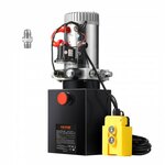 VEVOR hydraulische pomp hydraulische eenheid 12V hydraulische eenheid 1600W enkelwerkende hydraulische pomp hydraulisch aggregaat 3 gal tank handpomp hydraulische eenheid voor liften, vorkheftrucks enz.