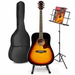 MAX SoloJam Western akoestische gitaar starterset met gitaarstandaard