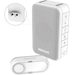 Honeywell DC313N Draadloze draagbare deurbel met volumeregeling en drukknop