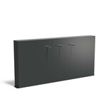 Vijvermuur aluminium vast 250x25x60cm.